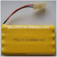 Ni-Cd wiederaufladbare AA500mAh 9.6V Akku für Spielzeug Ni-Cd wiederaufladbare AA500mAh 9.6V Akku für Spielzeug